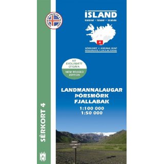 No.  4 - Landmannalaugar-Pórsmörk-Fjallabak 1:100.000 / 1:50.000