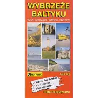 Ostseek&uuml;ste: Wolin-Swinoujscie-Dziwn&oacute;w-Niechorze 1:50.000