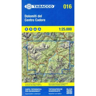 016 Dolomiti del Centro Cadore 1:25.000