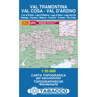 028 Val Tramontina/Val Cosa/Val dArzino  1:25.000