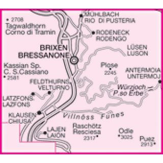 030 Bressanone/Brixen/Val di Funes/Villnöss  1:25.000