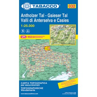 032 Antholzer Tal/Gsieser Tal/Valli di Anterselva e Casies 1:25.000