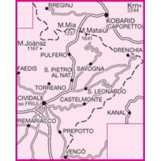 041 Valli del Natisone, Cividale del Friuli 1:25.000