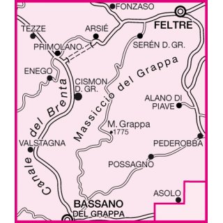 051 Monte Grappa, Bassano, Feltre 1:25.000