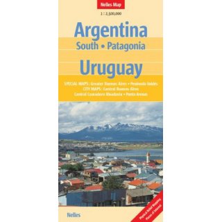 Argentinien (Süd), Patagonien und Uruguay 1:2.500.000