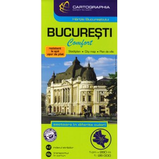 Bucuresti (Bukarest) 1:26.000 laminiert