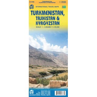 Turkmenistan, Tajikistan & Kyrgyzstan 1:1.350.000/1.100.000