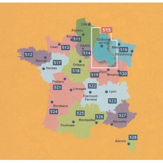 Champagne-Ardennen 1:200.000 (franz. Ausgabe)