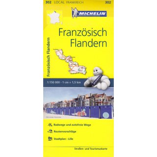 302 Franz&ouml;sisch Flandern 1:150.000