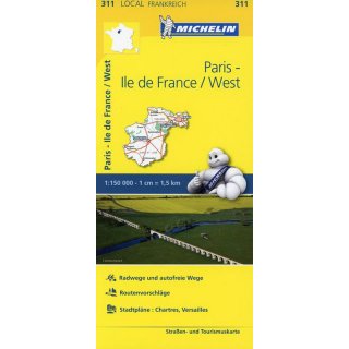 Paris - &Icirc;le de France/West 1:150.000