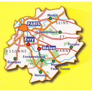 Paris - Île de France/Ost 1:150.000 (franz. Ausgabe)