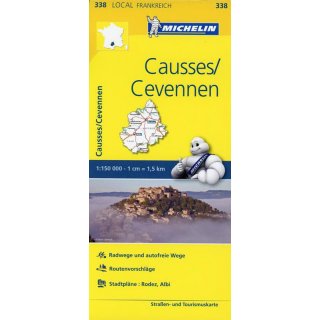Causses/Cevenen 1:150.000