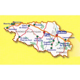 Baskenland Pyrenäen 1:150.000