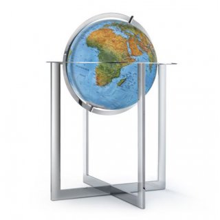 Handkaschierter Stand-Leuchtglobus DFN 50 80, � 50 cm