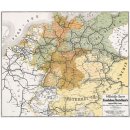 1862/1863 Offizielle Karte der Eisenbahnen Deutschlands