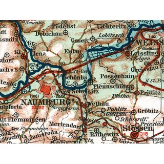 Handkarte Thüringen 1903