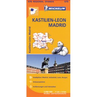 Kastilien-Le&oacute;n, Madrid 1:400.000