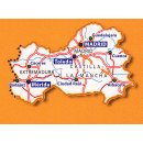 Estremadura, Kastilien-La Mancha, Madrid 1:400.000