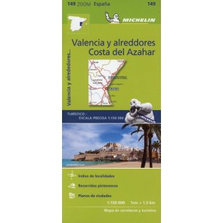 Costa del Azahar, Valencia und Umgebung 1:150.000