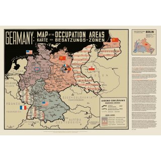 Deutschland in den Grenzen von 1937 / Occupation-Map 1951