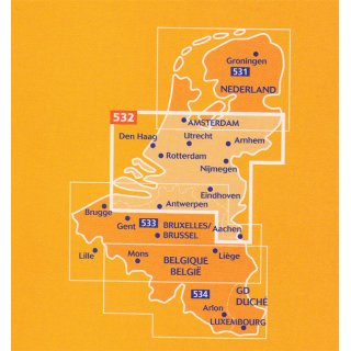 Niederlande, Süd 1:200.000