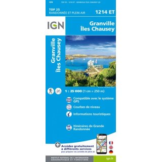 1214 ET Granville, Coutances, Îles Chausey  1:25.000