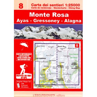 08 Monte Rosa, Ayas, Gressoney, Alagna 1:25.000
