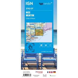 3742 OT Nice, Menton, Cte dAzur 1:25.000