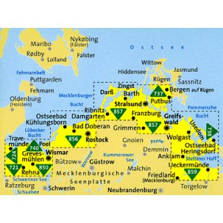 WK  739 Ostseekste von Wismar bis Usedom 1:50.000