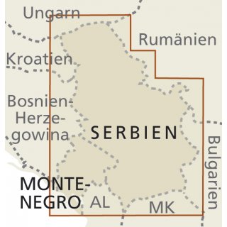 Serbien, Montenegro, Kosovo 1:385.000