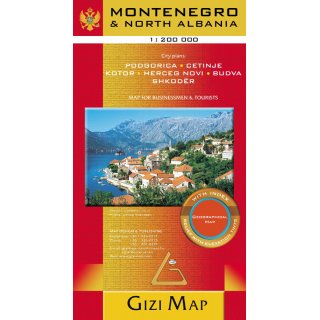 Montenegro, Nordalbanien 1:200.000