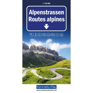 Alpenstrassen 1:750.000