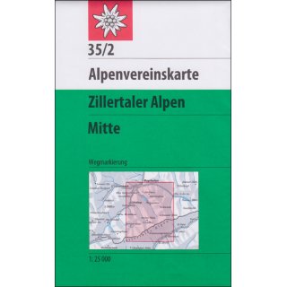 35/2 Zillertaler Alpen (Mitte) 1:25.000