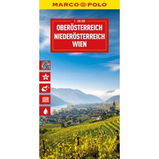 01 Ober&ouml;sterreich, Nieder&ouml;sterreich, Wien 1:200.000