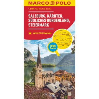 Salzburg K&auml;rnten Steiermark 1:200.000