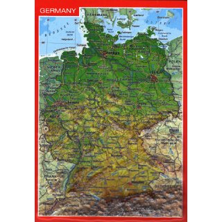 Postkarte Deutschland 3D Relief