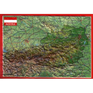 Postkarte Österreich 3D Relief