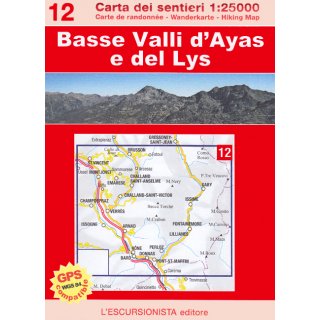 12 Basse Valli dAyas e Gressoney 1:25.000