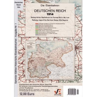 Eisenbahnen im Deutschen Reich 1914 (gefaltete Karte)