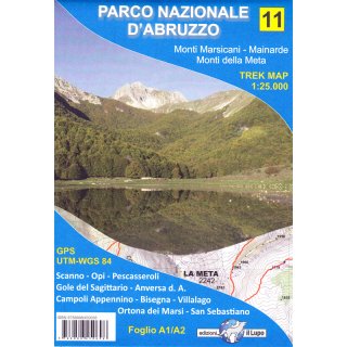 11 Parco Nazionale dAbruzzo - Monti Marsicani - Mainarde 1:25.000