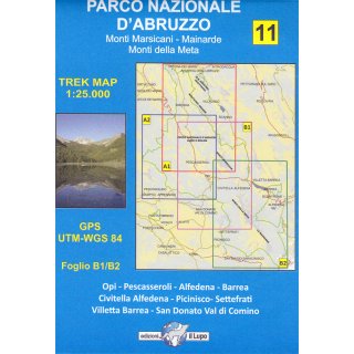 11 Parco Nazionale dAbruzzo - Monti Marsicani - Mainarde 1:25.000