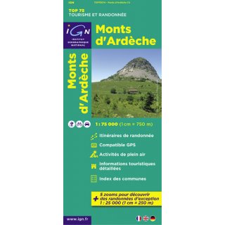 14 Monts dArdche 1:75.000