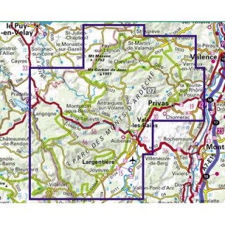 14 Monts dArdche 1:75.000