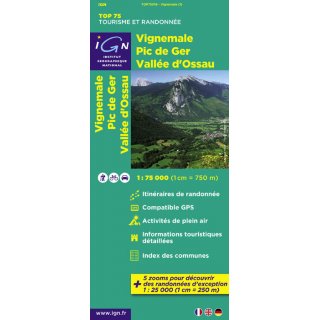 18 Vignemale/Pic de Ger/Valle dOssau 1:75.000