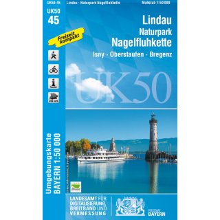 UK 50-45   Lindau - Naturpark Nagelfluhkette 1:50.000