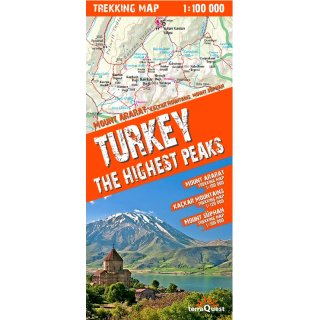 Turkey - The Highest Peaks 1:100.000/1:120.000