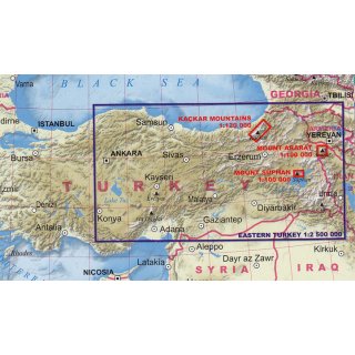 Turkey - The Highest Peaks 1:100.000/1:120.000