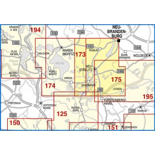 175 Neustrelitz, Wesenberg und Umgebung 1:50.000