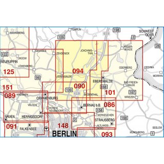 094 Schorfheide, Biesenthal, Werbellinsee 1:50.000