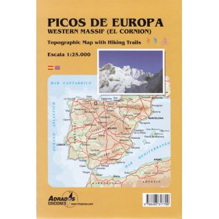 Picos de Europa - Western Massif (El Cornion) 1:25.000